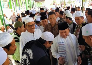 Disambut Antusias, Wo Haris Hadiri Haul Syech Abdul Qodir Jaelani Kualatungkal