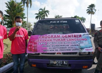 Atasi Kelangkaan, ASN Jambi Diwajibkan Tukar Gas Melon ke  Gas Pink 5,5 kg