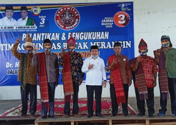 Komunitas Batak Merangin nyatakan dukungan untuk Haris-Sani di Pilgub mendatang, Rabu (28/10). FOTO: IST