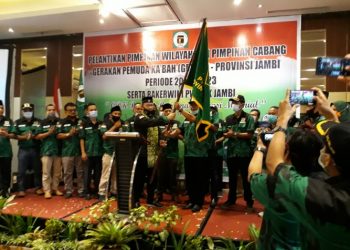 Pelantikan Pengurus Gerakan Pemuda Kabah (GPK) Provinsi Jambi di Hotel Aston, Sabtu (14/11). FOTO: EXPOSSE