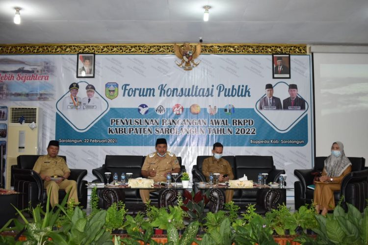 Wabup Sarolangun Buka Kegiatan Forum Konsultasi Publik