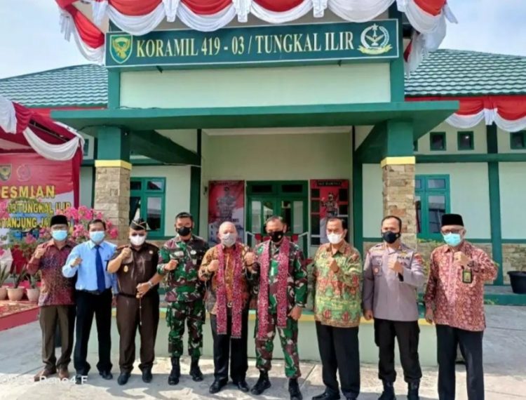 Bupati Safrial Resmikan Koramil 419-03 Tungkal Ilir dan Bangunan BANK Tanggo Rajo