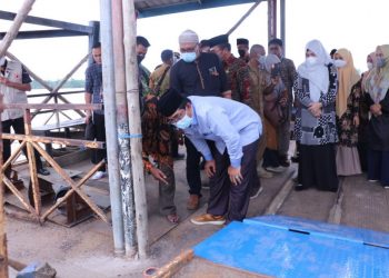 Perhatikan Infrastruktur, Bupati Tanjabbar Kunjungi Desa Serindit
