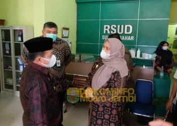 Masnah Dampingi Gubernur Kunjungi RSUD Sungai Bahar