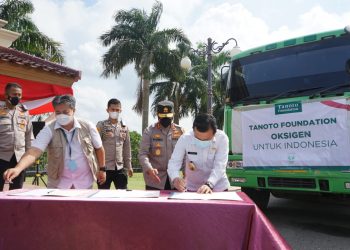 Jambi Terima Bantuan Oksigen Cair 24,8 Ton dari Tanoto Foundation