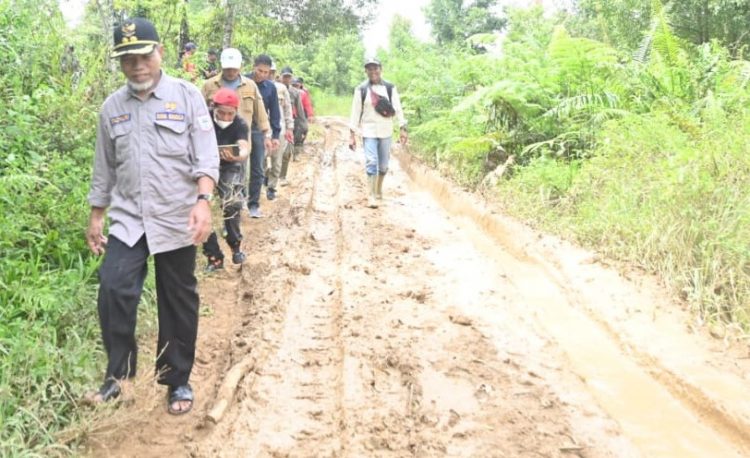 Pantau Kondisi Jalan Menuju Tiga Desa di Jangkat, Mashuri: Niat Saya Hanya Beribadah Demi Merangin