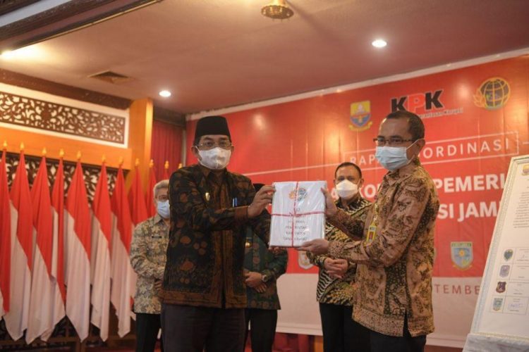 Bupati Tanjabbar Hadiri Rakor Pencegahan Korupsi Pemerintah Daerah Se-Provinsi Jambi