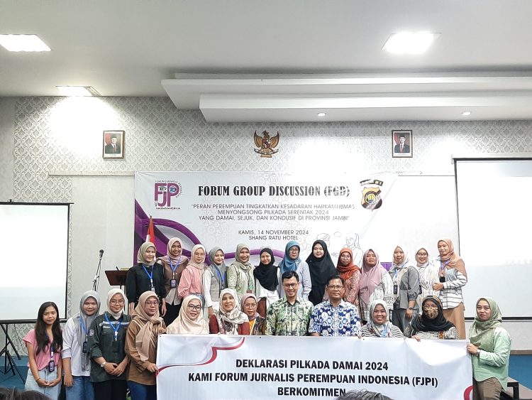 Polda Jambi dan FJPI Gelar FGD: Peran Strategis Perempuan Ciptakan Pilkada 2024 yang Damai dan Kondusif