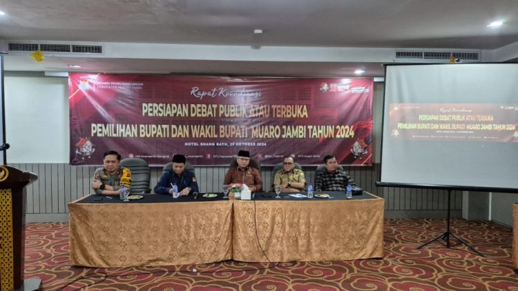 Jelang Debat Kandidat, Ketua DPRD Muaro Jambi Hadiri Rapat Pemantapan