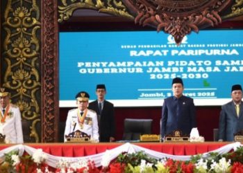 DPRD Provinsi Jambi Gelar Paripurna Sambut Pidato Perdana Gubernur Al Haris Periode 2025-2030