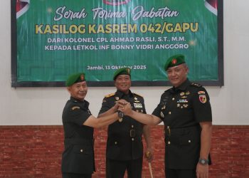 Danrem 042/Gapu: Jabatan Adalah Amanah, Laksanakan dengan Dedikasi dan Tanggung Jawab
