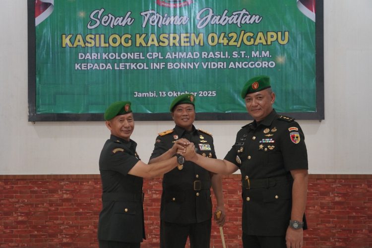 Danrem 042/Gapu: Jabatan Adalah Amanah, Laksanakan dengan Dedikasi dan Tanggung Jawab